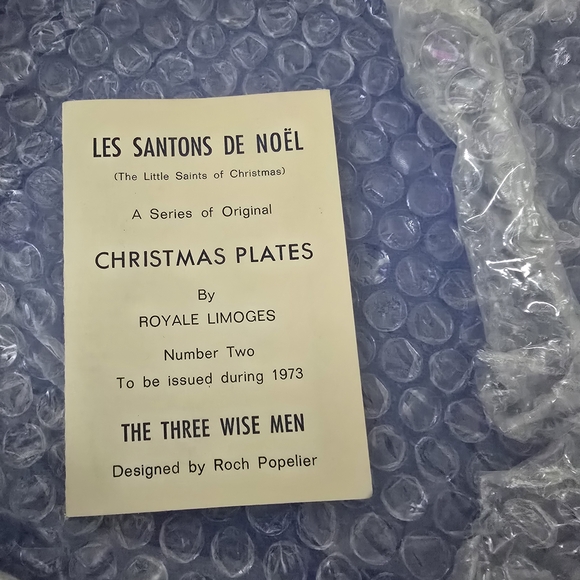 Limoges Colorful Decorative Plate with Nativity Scene 3 Wise MEN - Picture 3 of 4